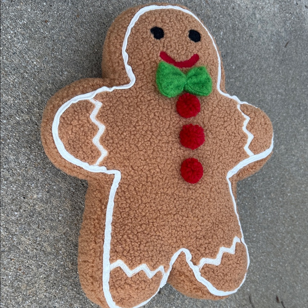 Gingerbread Man Decorative Pillow - NWT - Picture 6 of 14